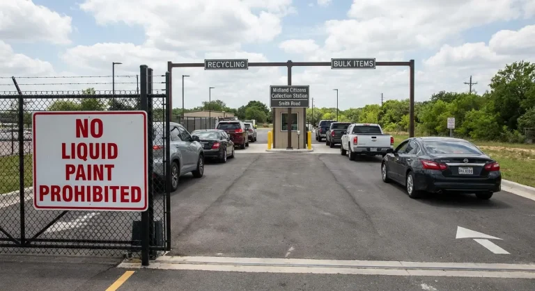 Midland Citizens Collection Station entrance for residential recycling and disposal.